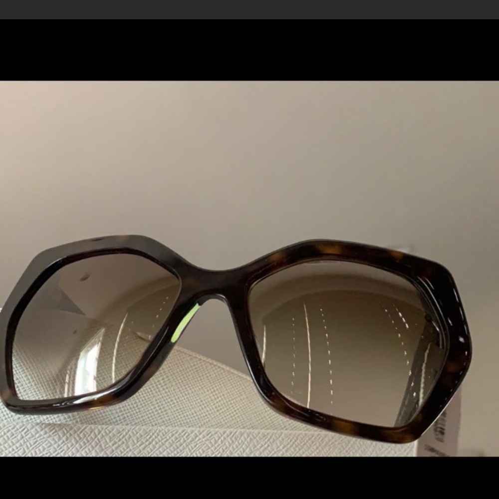 NEW Prada Gradient butterfly PR 07XS55-Y made in Italy Heritage 59mm HAVANA NIC